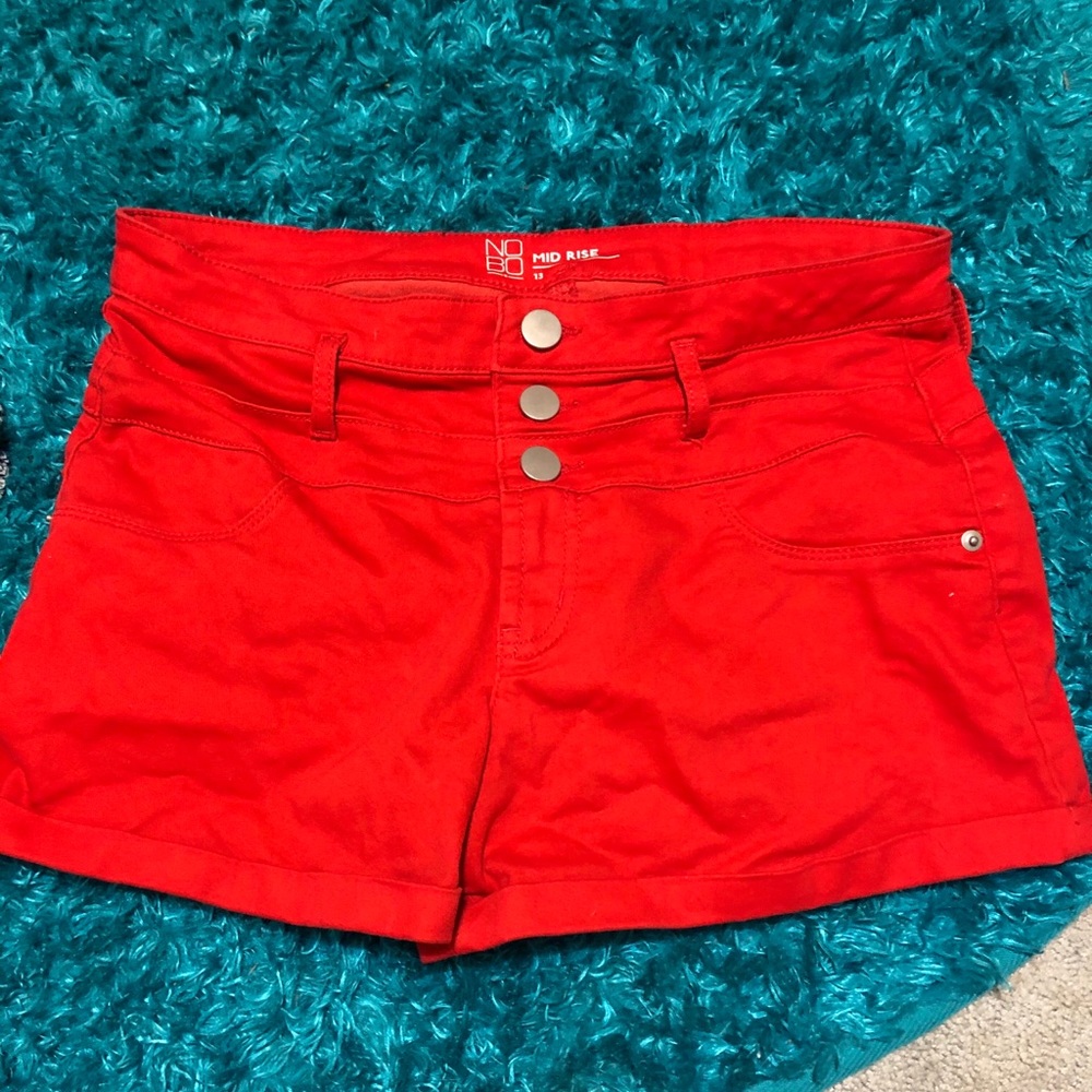 Red Highwaist shorts